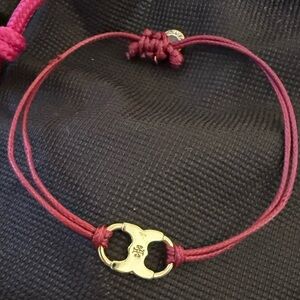 Tory Burch Embrace Ambition Logo Bracelet in Maroon